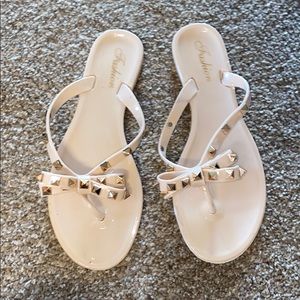 New beige sandals
